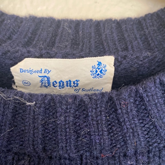 vintage 100% Wool Deans by Scotland Crew sweater - Picture 2 of 10